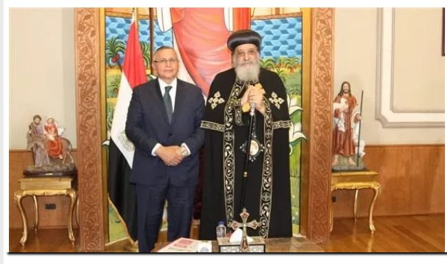 تفاصيل لقاءات البابا تواضروس مع كلا من الأنبا متاؤس وعبد السند يمامة المرشح الرئاسى 2 لقاء البابا تواضروس مع المرشح الرئاسي