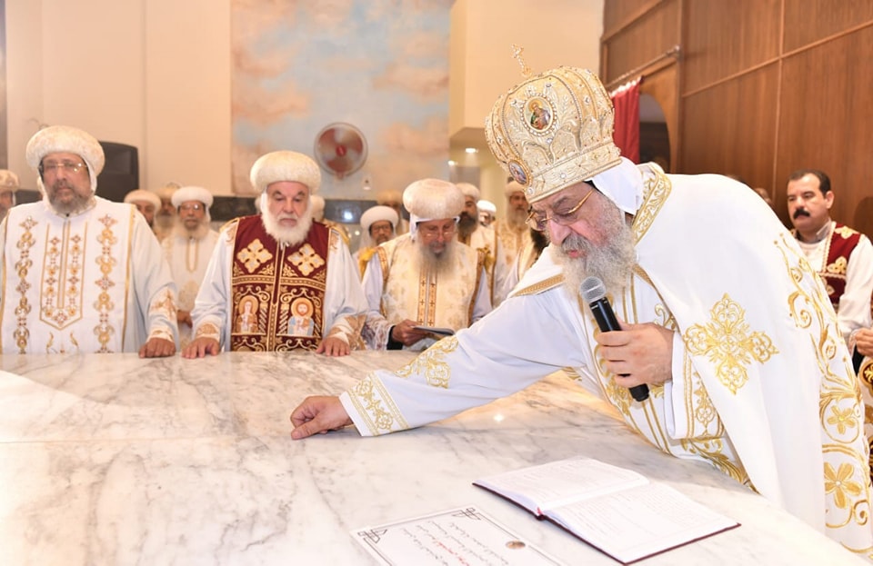 بالصور البابا تواضروس الثاني في ذكرى جلوسه الـ11 يدشن كنيسة القديس يوحنا المعمدان بالخَيَّالَة 5 البابا تواضروس الثاني يدشن كنيسة القديس يوحنا المعمدان