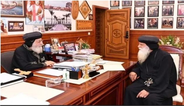تفاصيل لقاءات البابا تواضروس مع كلا من الأنبا متاؤس وعبد السند يمامة المرشح الرئاسى 1 لقاءات البابا تواضروس
