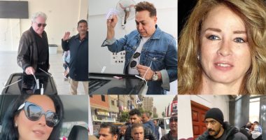 بالصور فنانيين بالحبر الفسفوري في أول أيام الانتخابات الرئاسية 2 بالصور فنانيين بالحبر الفسفوري