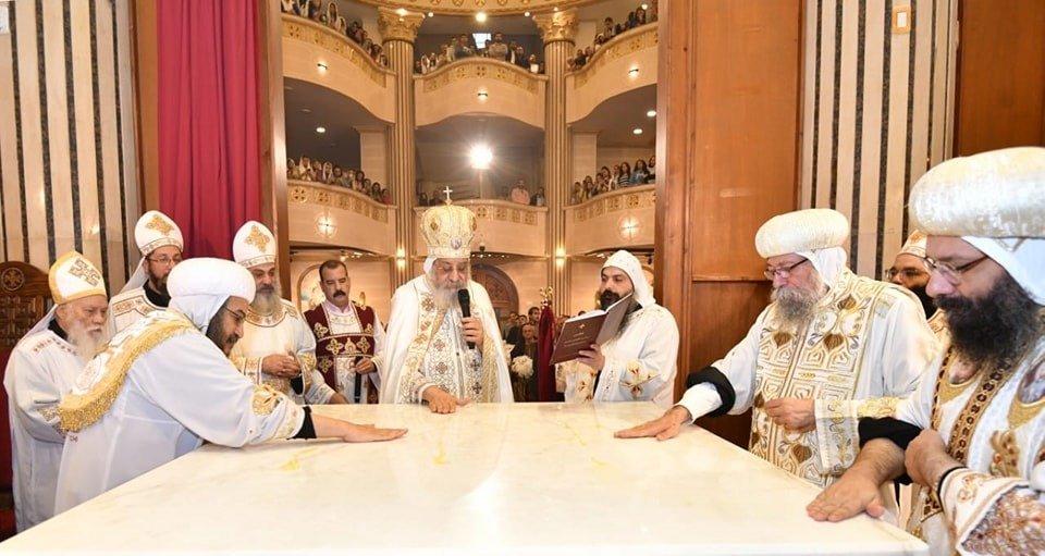 البابا تواضروس يدشن كنيسة العذراء بالحضرة