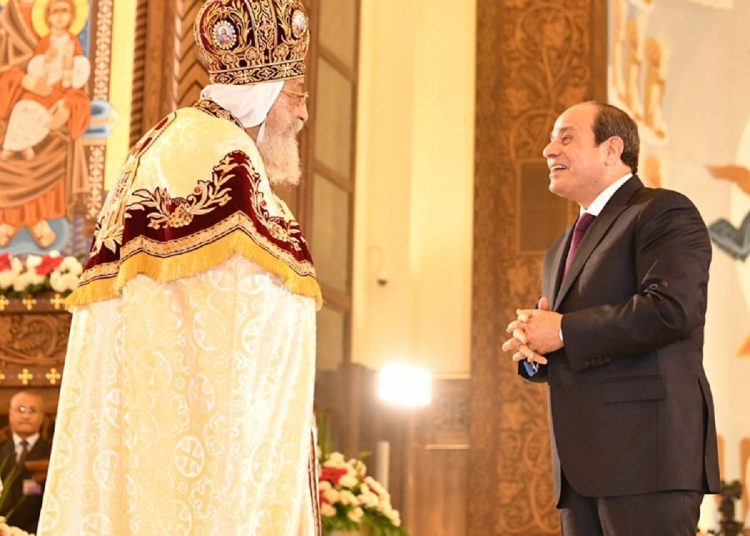 الرئيس السيسي عن قداسة البابا تواضروس له احترام كبير ومكانة عظيمة في قلبي 1 الرئيس السيسي بكاتدرائية ميلاد المسيح