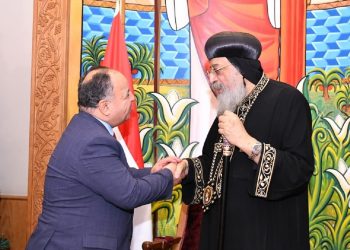 تفاصيل لقاء البابا تواضروس الثاني مع وزير المالية في المقر البابوي بالقاهرة