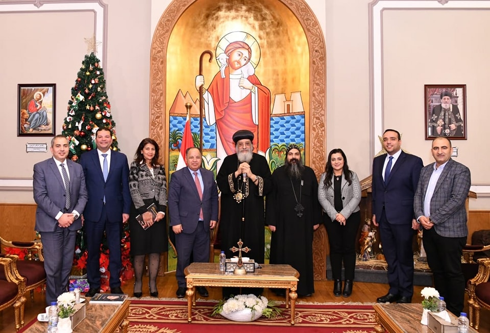 تفاصيل لقاء البابا تواضروس الثاني مع وزير المالية في المقر البابوي بالقاهرة 2 لقاء البابا تواضروس الثاني مع وزير المالية