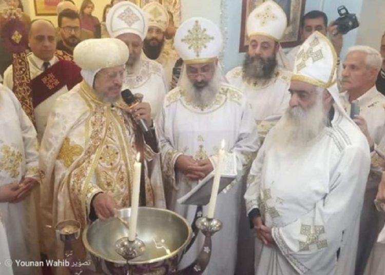 بالصور بالتزامن مع عيد الغطاس الأنبا مرقس يفتتح كنيسة بشبرا الخيمة 1 348223362 1037697420541898 6620654874558679687 n 478