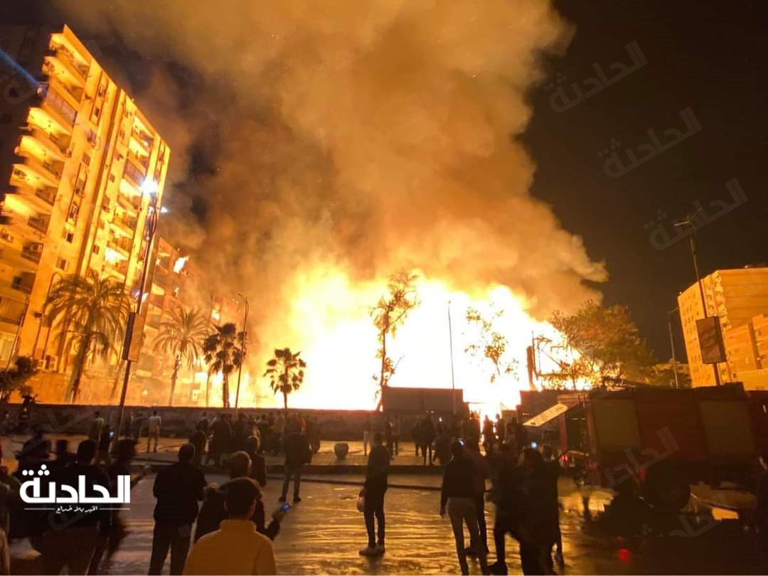 جحيم حريق استوديو الأهرام شاهد لحظات هروب أهالي العمرانية 4 حريق استوديو الأهرام