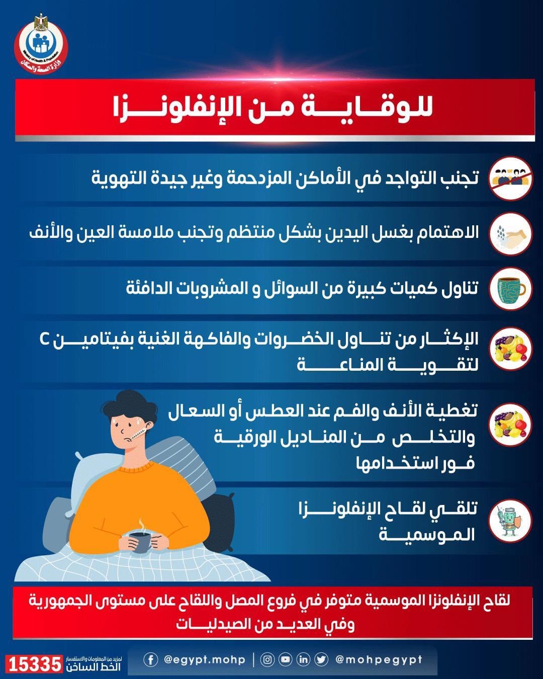 إرشادات هامة من وزارة الصحة والسكان 