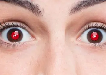 ظهور العين الحمراء في الصور