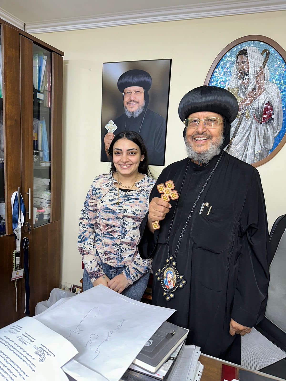 بالصور خبر سار عن ساندي جورج شوقي وبيان لأيبارشية شبرا الخيمة 4 عودة ساندي جورج شوقي