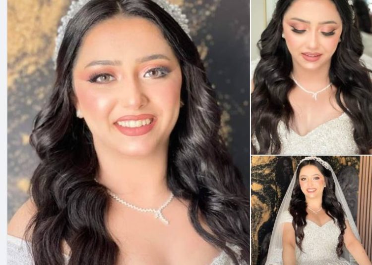إغماءات في وداع عروس المنيا أثناء الجنازة وتداول صورها بالفستان الأبيض 1 نانسي ميخائيل