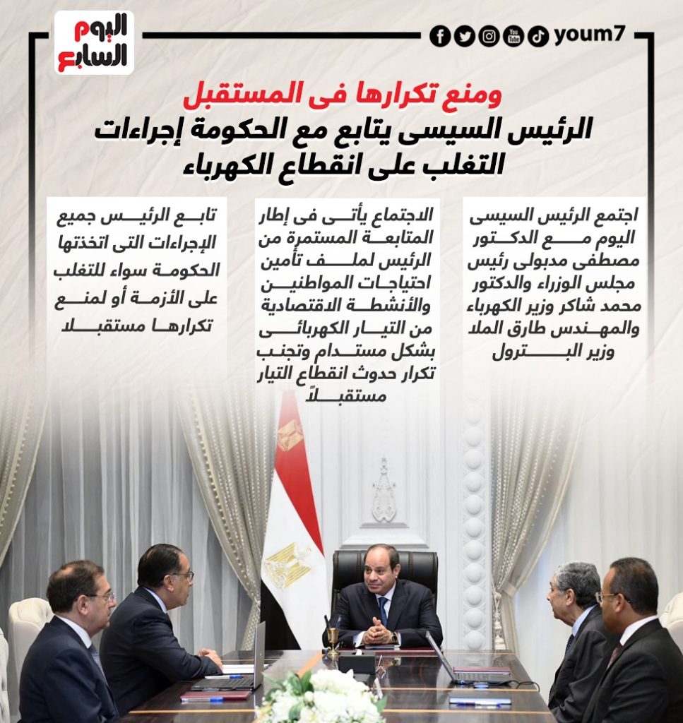 لحل أزمة قطع الكهرباء تكليف عاجل من رئيس الجمهورية للحكومة الجديدة 3 الرئيس السيسي يتدخل لحل أزمة قطع الكهرباء
