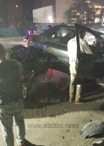 بالصور تفاصيل حادث كورنيش المعادي بين سيارتين ملاكي وانباء عن وفيات 2 حادث كورنيش المعادي