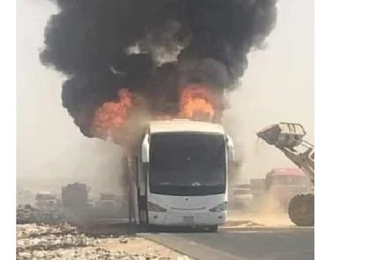 بالصور ننشر تفاصيل حادث حريق أتوبيس فريق كورال كنيسة مار بولس 1 2018 4 8 10 47 37 884 623