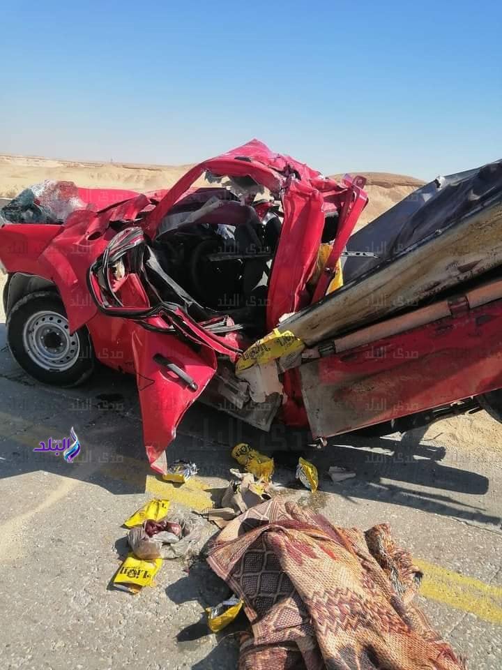 أول صور لحادث الطريق الصحراوي الشرقي وانباء عن وفاة 7 وإصابة 9 آخرين 4 حادث الطريق الصحراوي الشرقي