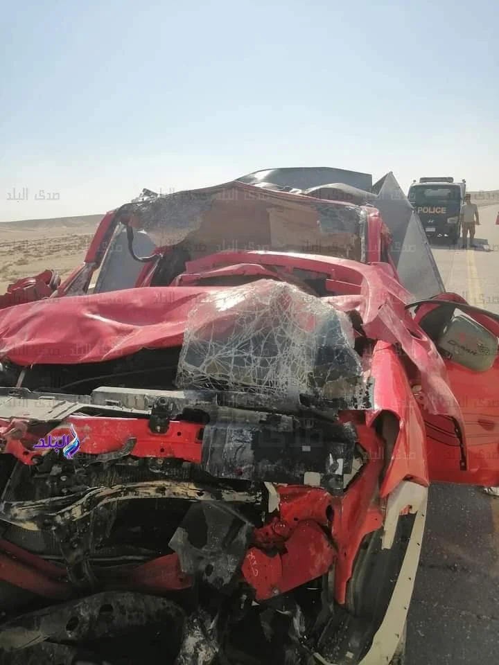 أول صور لحادث الطريق الصحراوي الشرقي وانباء عن وفاة 7 وإصابة 9 آخرين 3 حادث الطريق الصحراوي الشرقي