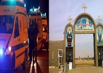 تفاصيل حادث الطريق الصحراوي الغربي وإصابة 6 من أسرة واحدة كانوا في زيارة لدير الأنبا صموئيل