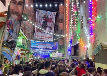 احتفالات مولد الشهيد مارجرجس في غيط العنب بالإسكندرية بـ الزغاريد والزفة