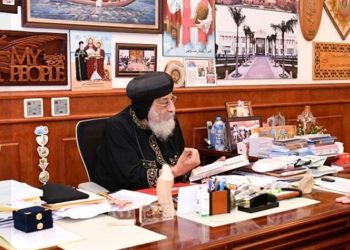 بالصور تفاصيل استقبال البابا تواضروس الثاني عدد من الآباء الأساقفة في المقر البابوي بالقاهرة