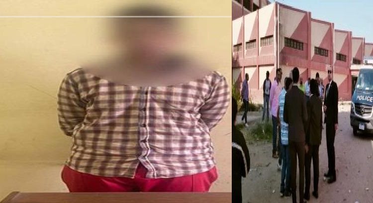 العثور على الطالب المتهم بانهاء حياة زميلة داخل فناء المدرسة ببورسعيد ونشر الصور الاولى للمجني عليه 1 الطالب المتهم بانهاء حياة زميلة