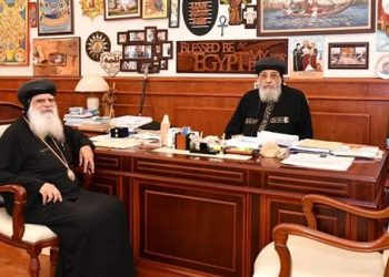 تفاصيل لقاء البابا تواضروس الثاني مع الأنبا أغاثون أسقف البرازيل