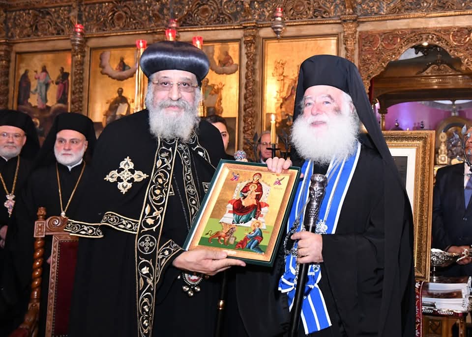 بالصور البابا تواضروس الثاني بعيد الميلاد المجيد يهنئ بطريرك الإسكندرية للروم الأرثوذكس 3 البابا تواضروس الثاني يهنئ بطريرك الروم الأرثوذكس
