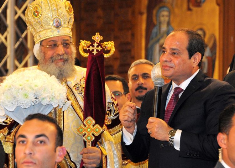 قداسة البابا تواضروس يترأس قداس عيد الميلاد المجيد في العاصمة الإدارية الجديدة 6 يناير 1 baba w sisi
