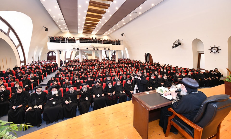 نصيحة قيمة من البابا تواضروس الثاني لرهبان الأديرة 3 لقاء البابا تواضروس الثاني برهبان الأديرة