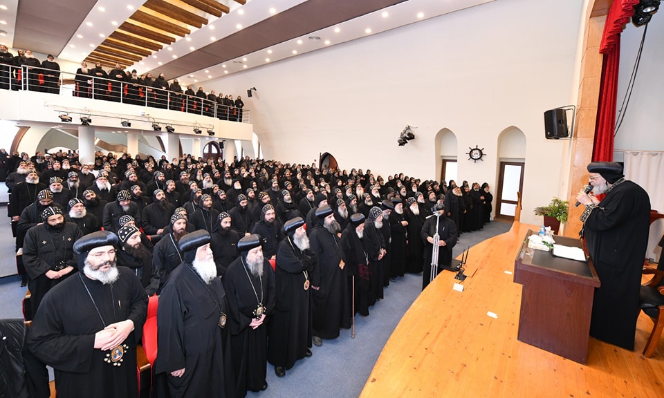 نصيحة قيمة من البابا تواضروس الثاني لرهبان الأديرة 4 لقاء البابا تواضروس الثاني برهبان الأديرة