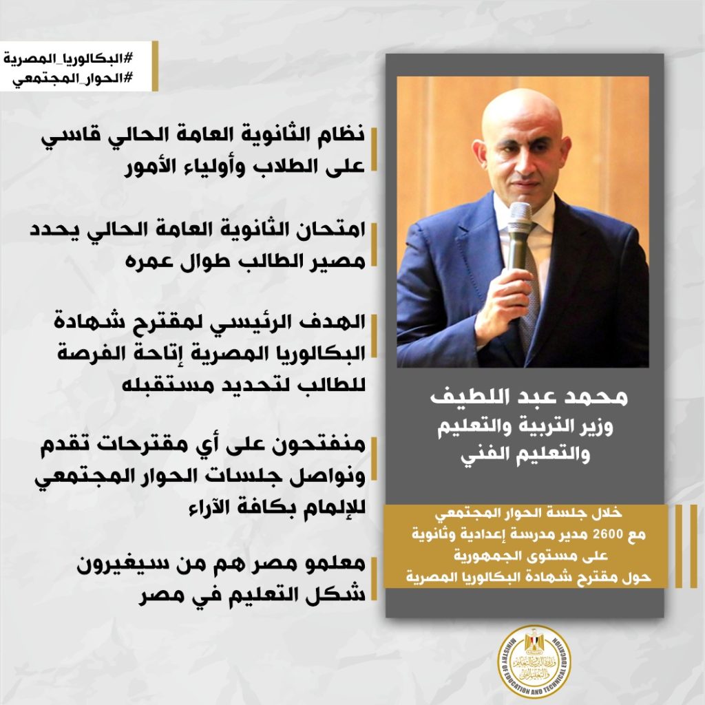 وزير التربية والتعليم يوجه 5رسائل لمديري المدارس تخص الثانوية العامة والبكالوريا 2 رسائل وزير التربية والتعليم