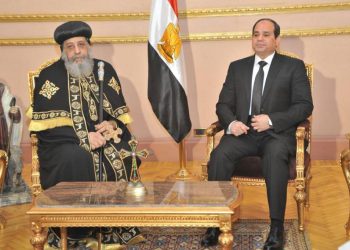قداسة البابا تواضروس يهنأ الرئيس السيسى بعيد الشرطة الـ 73