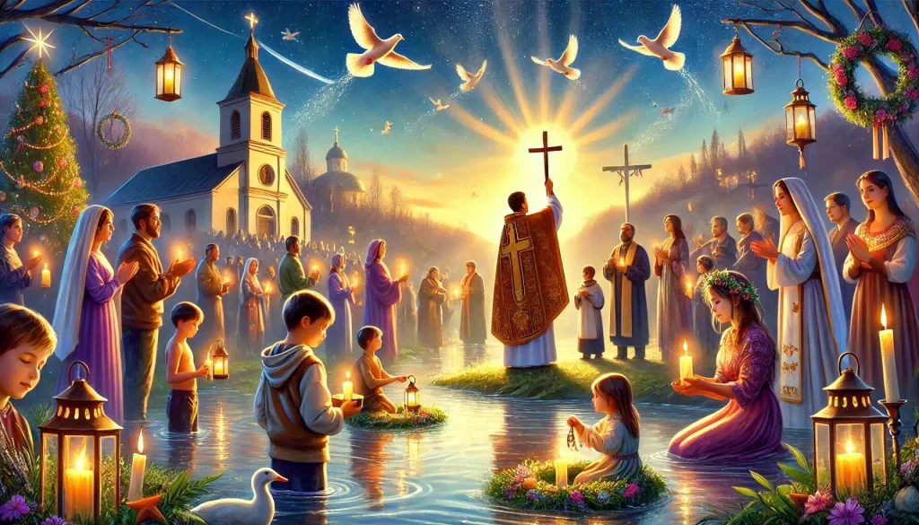 معلومات عن طقس اللقان فى عيد الغطاس المجيد الكنائس الأرثوذكسية تقيمه 19 يناير 3 طقس اللقان فى عيد الغطاس