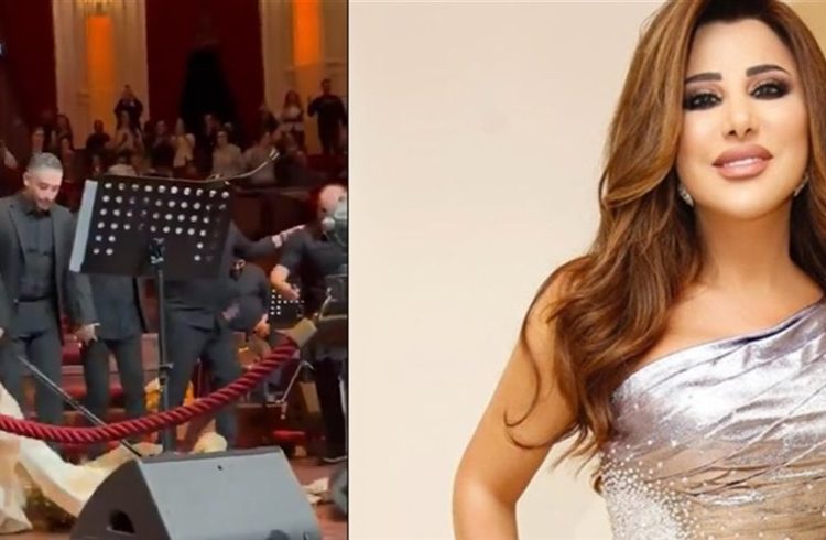 تفاصيل لحظة سقوط نجوى كرم على مسرح بهولندا خلال وصلة رقص 1 سقوط نجوى كرم