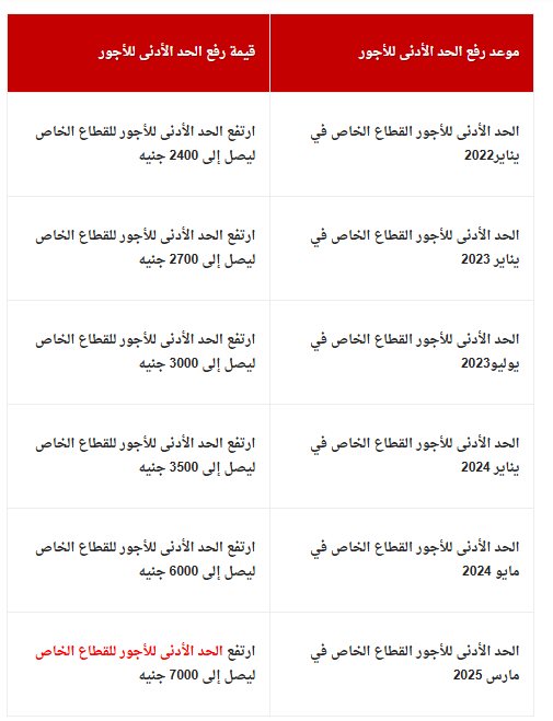 احسب راتبك رسميا رفع الحد الأدنى للأجور للقطاع الخاص اعرف موعد تطبيق الزيادة الجديدة 4 الحد الأدنى للأجور للقطاع الخاص