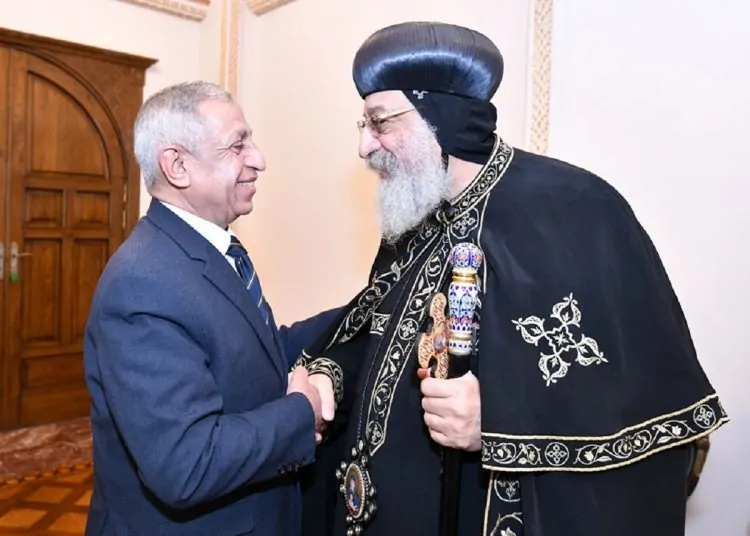 بالصور تفاصيل لقاء البابا تواضروس الثاني برئيس الأكاديمية العربية للعلوم والتكنولوجيا والنقل البحري 1 261 687 073740 282