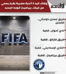الفيفا يصدر قرار رسمي بايقاف القيد عن 5 أندية مصرية واستئناف يمنح الزمالك فرصة للنجاة 3 قرار الاتحاد الدولي لكرة القدم