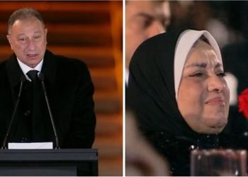 بالصور من هي نيرفين فريد زوجة محمود الخطيب بكت أثناء كلمته