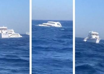 غرق مركب سياحي شمال الغردقة والدفع بالوحدات البحرية لعمليات الإنقاذ