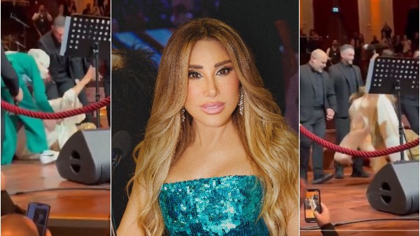 تفاصيل لحظة سقوط نجوى كرم على مسرح بهولندا خلال وصلة رقص 3 لحظة سقوط نجوى كرم