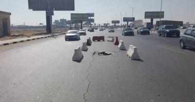 هبوط أرضي كبير بطريق الإسكندرية الصحراوي والمرور تكشف عن التحويلات البديلة 3 هبوط أرضي كبير بطريق الإسكندرية الصحراوي