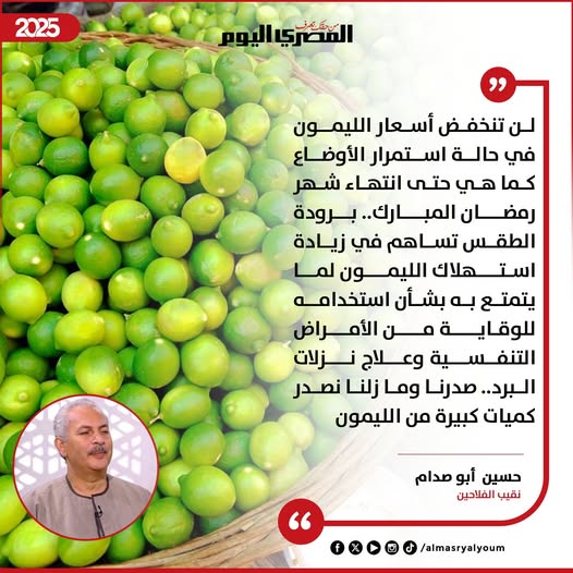 أسباب ارتفاع أسعار الليمون بعد ما وصل 100 جنيه وهذا موعد انخفاضه 4 ارتفاع أسعار الليمون