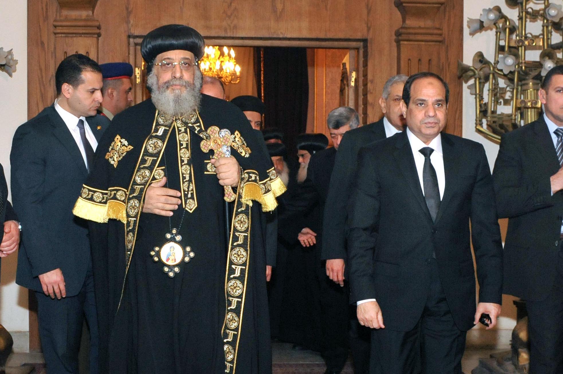 تهنئة البابا تواضروس الثاني للرئيس السيسي بعيد الفطر 4 البابا ورئيس الجمهورية
