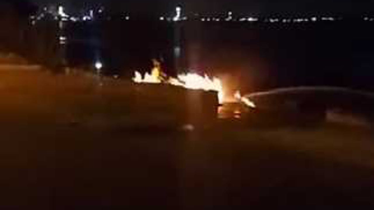 كشف قصة خروج النيران من باطن الأرض بطريق المحمودية بالبحيرة 3 خروج النيران من باطن الأرض بطريق المحمودية