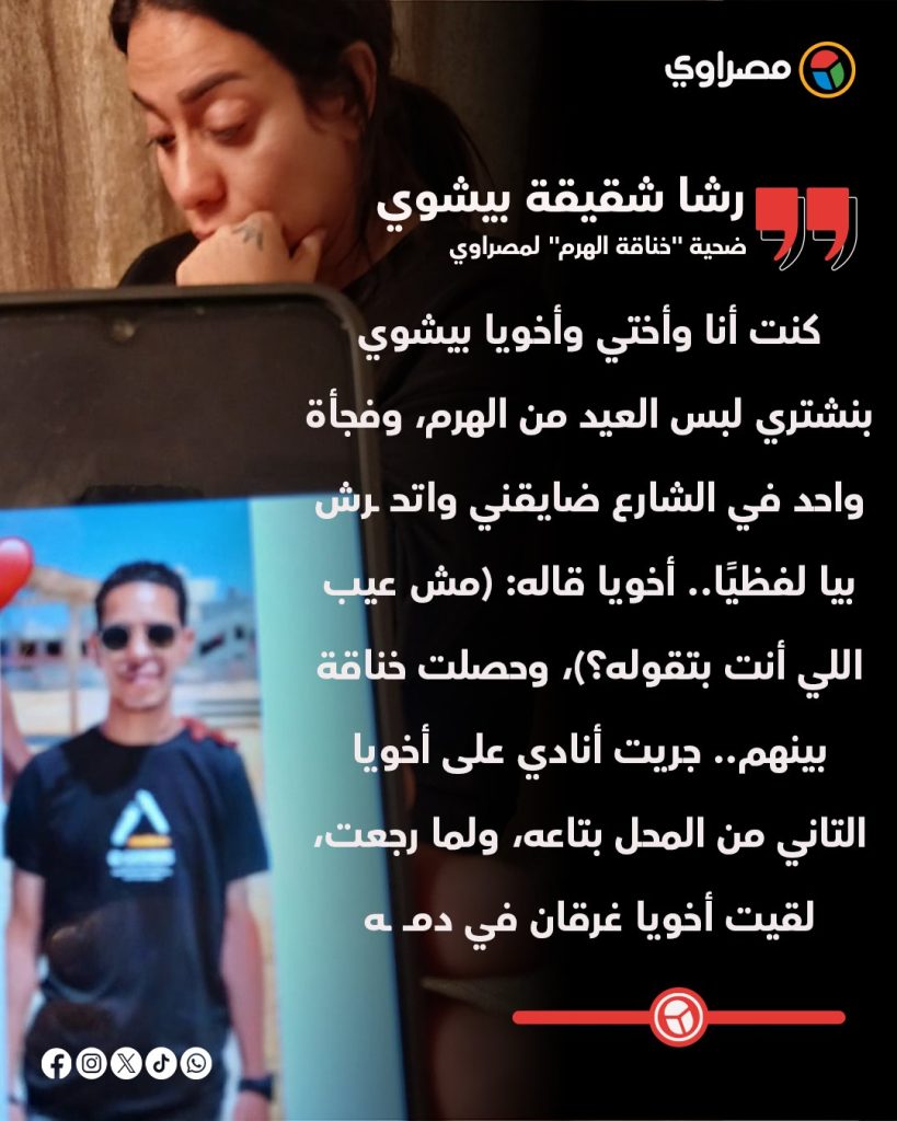 تفاصيل انهاء حياة بيشوي سمير امام شقيقته بالهرم والقبض علي 5 متهمين 4 بيشوي سمير الضحية