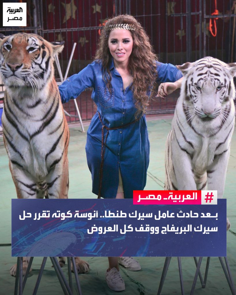 أنوسة كوتة مدربة الأسود تعلن مفاجآت جديدة في واقعة عامل سيرك طنطا 2 أنوسة كوتة مدربة الأسود
