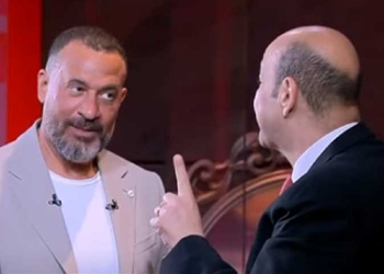 عمرو أديب مع النجم ماجد المصري