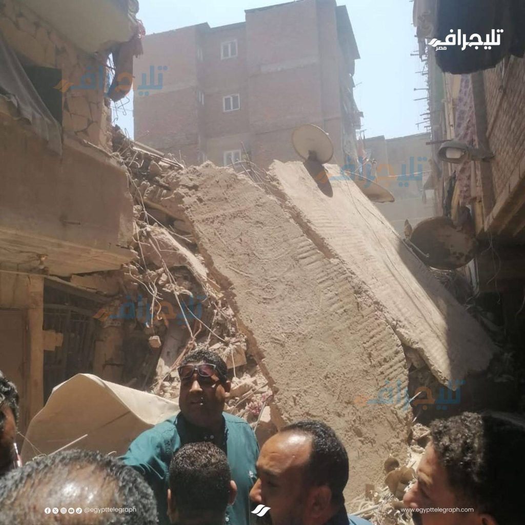 بالصور تفاصيل سقوط عقارين من 4 طوابق في حدائق القبة 4 سقوط عقارين بحدائق القبة