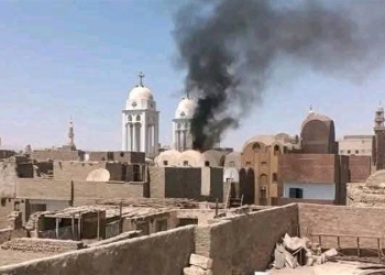 حريق كنيسة العذراء بالأقصر