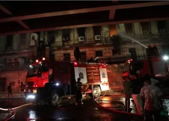 مصرع اشخاص بحريق سنترال رمسيس