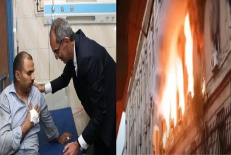 حريق سنترال رمسيس قرار وزير الاتصالات بشان المتضررين من الحادث 1 حريق سنترال رمسيس