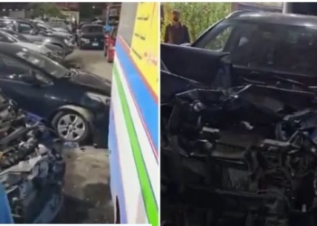 بالصور حادث مروّع سائق أتوبيس يقتحم معرض سيارات ويحطم 7 مركبات جديدة 7 اقتحام معرض سيارات
